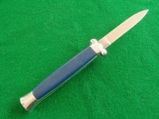 c. 1970's-80's Blue SUPER AUTOMATIC OTF Stainless Steel c. 1970's-80's Blue SUPER AUTOMATIC OTF Stainless Steel