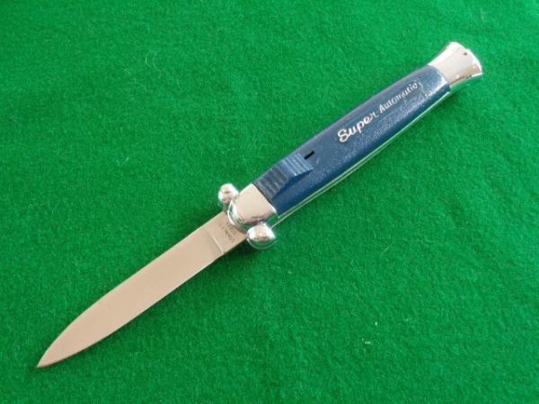 c. 1970's-80's Blue SUPER AUTOMATIC OTF Stainless Steel c. 1970's-80's Blue SUPER AUTOMATIC OTF Stainless Steel