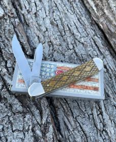 CASE XX ** SFO 2021 RATTLESNAKE SMOOTH ANTIQUE BONE COPPERHEAD CASE XX ** SFO 2021 RATTLESNAKE SMOOTH ANTIQUE BONE COPPERHEAD