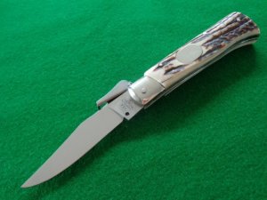 AGA CAMPOLIN STAG Fulcrum HUNTER FLAT OVAL Button 60th Anniversary Knife