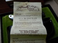 Craftsman American Eagle Folding Hunter Knife USA 