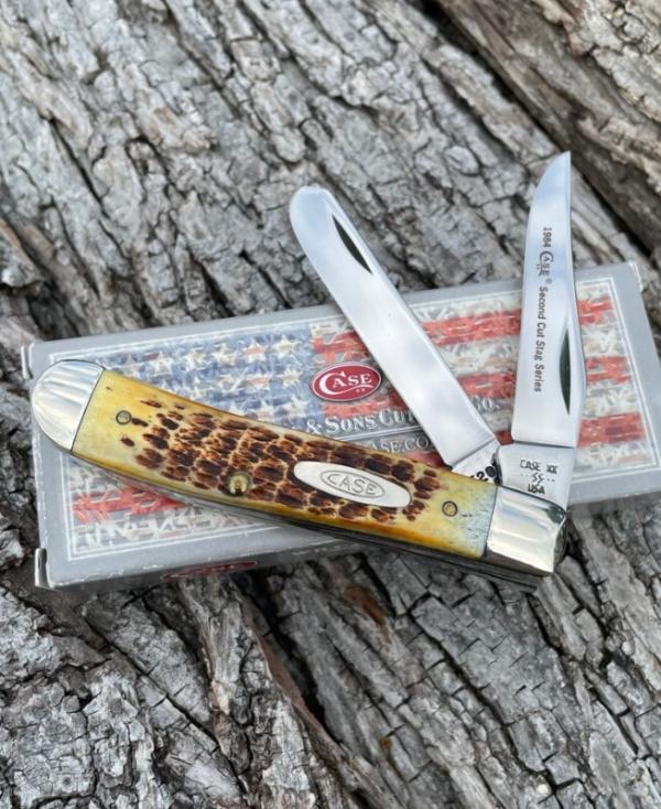 CASE XX ** 2nd CUT STAG 1984 MINI TRAPPER CASE XX ** 2nd CUT STAG 1984 MINI TRAPPER