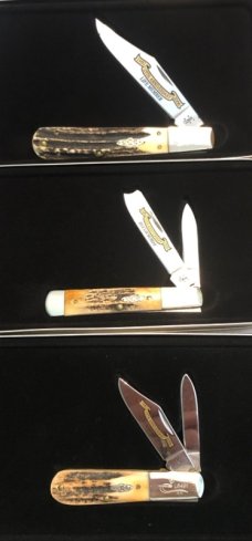 2006 Case 3 knife set of Stag Barlow 