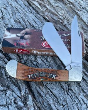 CASE XX ** 2003 MIDNIGHT MINT SET LARGE SADDLEHORN