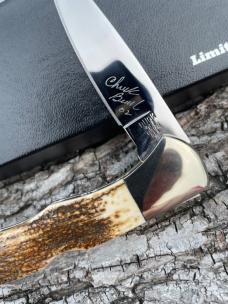 BUCK CUSTOM 532 MAMMOTH IVORY 154 CM CHUCK BUCK SIGNED LOCKBACK