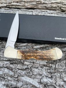 BUCK CUSTOM 532 MAMMOTH IVORY 154 CM CHUCK BUCK SIGNED LOCKBACK