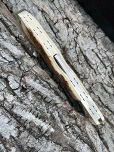 BUCK CUSTOM 532 MAMMOTH IVORY 154 CM CHUCK BUCK SIGNED LOCKBACK