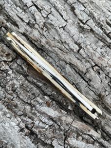BUCK CUSTOM 532 MAMMOTH IVORY 154 CM CHUCK BUCK SIGNED LOCKBACK