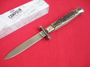 Italian Limited Edition Manual Open Swing Guard Stiletto Knife - A.G.A CAMPOLIN Italy