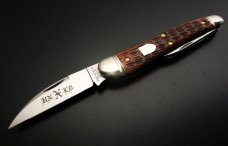 Great Eastern Cutlery UN-X-LD #38 English Splitback Whittler Burnt Orange Jigged Bone GEC 380321