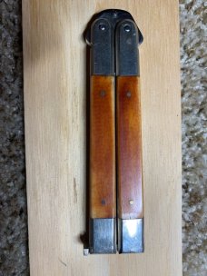 Taylor, STR Dash six double edge, bone butterfly, knife, handmade surgical steel Taylor Taylor, STR Dash six double edge, bone butterfly, knife, handmade surgical steel Taylor