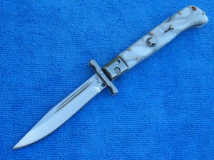 New 9" AKC Roma Swinguard Pearl white handles 