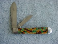 Vintage RARE IKCO (Imperial Knife Co.), Gold Metal Flake Checkerboard Handles Jack Knife Vintage RARE IKCO (Imperial Knife Co.), Gold Metal Flake Checkerboard Handles Jack Knife