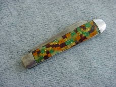 Vintage RARE IKCO (Imperial Knife Co.), Gold Metal Flake Checkerboard Handles Jack Knife Vintage RARE IKCO (Imperial Knife Co.), Gold Metal Flake Checkerboard Handles Jack Knife
