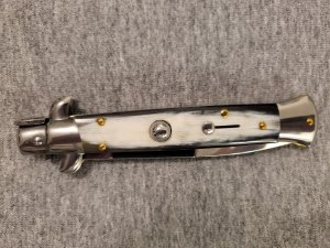 *NOS* Frank Beltrame ITALIAN 9" Brazilian Horn Stiletto w/Bayonet Blade 4MM