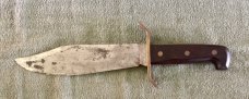 Vintage Guard Marked Western W 49 Bowie Knife And Sheath Vintage Guard Marked Western W 49 Bowie Knife And Sheath