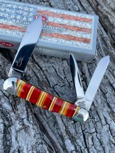 CASE CLASSIC ** 1992 CANDY STRIPE SYNTHETIC 109X WHITTLER CASE CLASSIC ** 1992 CANDY STRIPE SYNTHETIC 109X WHITTLER
