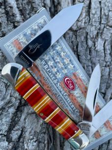 CASE CLASSIC ** 1992 CANDY STRIPE SYNTHETIC 109X WHITTLER CASE CLASSIC ** 1992 CANDY STRIPE SYNTHETIC 109X WHITTLER