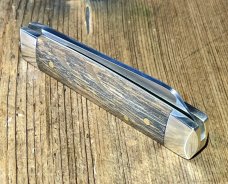 A. Wright & Son, "Senator" Gentleman's knife, w/ Oak scales, Lambsfoot blade & Custom Filing