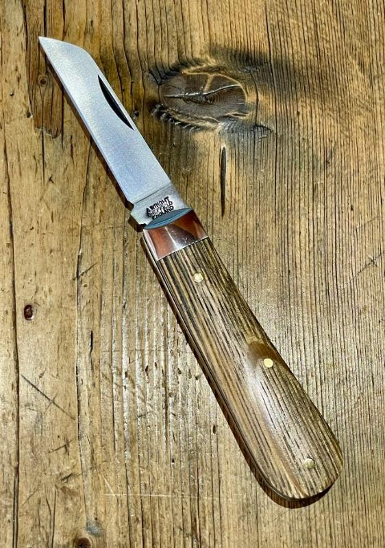 A Wright & Son Small Lambsfoot w/Whisky Barrel Oak scales and Lambsfoot blade A Wright & Son Small Lambsfoot w/Whisky Barrel Oak scales and Lambsfoot blade