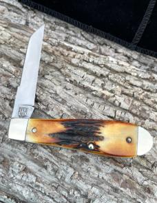 TITUSVILLE CUTLERY ** BURNT STAG 1095 CARBON OLD MAN JACK TITUSVILLE CUTLERY ** BURNT STAG 1095 CARBON OLD MAN JACK