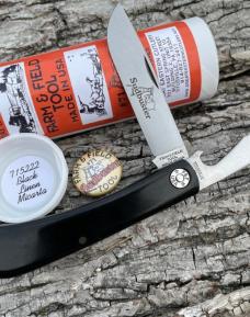 GEC ** FARM & FIELD 715222 BLACK LINEN MICARTA SUD BUSTER1095 CARBON KNIFE GEC ** FARM & FIELD 715222 BLACK LINEN MICARTA SUD BUSTER1095 CARBON KNIFE