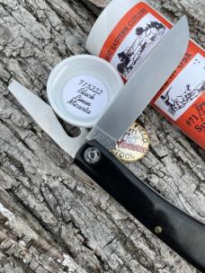 GEC ** FARM & FIELD 715222 BLACK LINEN MICARTA SUD BUSTER1095 CARBON KNIFE GEC ** FARM & FIELD 715222 BLACK LINEN MICARTA SUD BUSTER1095 CARBON KNIFE