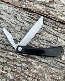 GEC ** FARM & FIELD 715222 BLACK LINEN MICARTA SUD BUSTER1095 CARBON KNIFE GEC ** FARM & FIELD 715222 BLACK LINEN MICARTA SUD BUSTER1095 CARBON KNIFE
