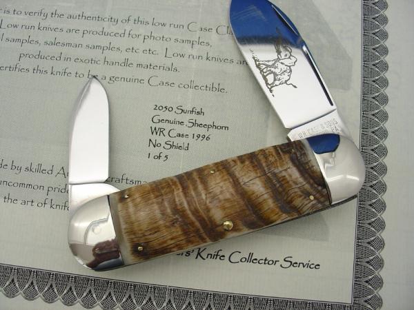 Case XX Classic Sunfish/Toenail Genuine Himalayan Sheep Horn 1 of 4 Knife With Dueling Bull Etch Case XX Classic Sunfish/Toenail Genuine Himalayan Sheep Horn 1 of 4 Knife With Dueling Bull Etch