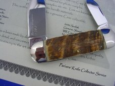 Case XX Classic Sunfish/Toenail Genuine Himalayan Sheep Horn 1 of 4 Knife With Dueling Bull Etch Case XX Classic Sunfish/Toenail Genuine Himalayan Sheep Horn 1 of 4 Knife With Dueling Bull Etch