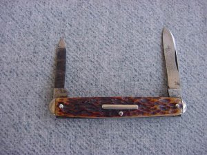 Antique EDWARD K. TRYON CO., PHILA, Bone handle, Tip Bolster, Pen Knife.