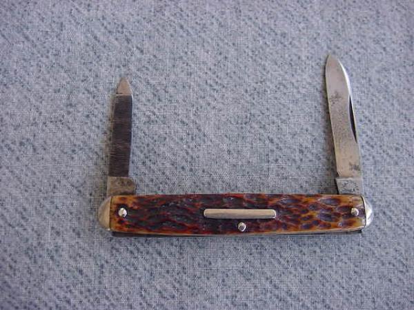 Antique EDWARD K. TRYON CO., PHILA, Bone handle, Tip Bolster, Pen Knife.