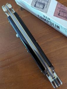 NIB 11"- 28 cm A.G.A. Campolin Maltese lockback auto in all black super beautiful quality stiletto NIB 11"- 28 cm A.G.A. Campolin Maltese lockback auto in all black super beautiful quality stiletto
