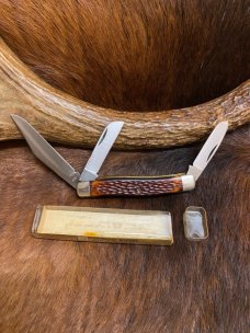 *New* Schrade-Walden N.Y. USA., 880 Kon-Kav 3 Blade Stockman Knife, Delrin Handle, 3 7/8" *New* Schrade-Walden N.Y. USA., 880 Kon-Kav 3 Blade Stockman Knife, Delrin Handle, 3 7/8"