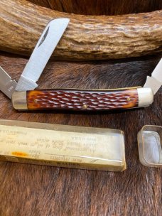 *New* Schrade-Walden N.Y. USA., 880 Kon-Kav 3 Blade Stockman Knife, Delrin Handle, 3 7/8" *New* Schrade-Walden N.Y. USA., 880 Kon-Kav 3 Blade Stockman Knife, Delrin Handle, 3 7/8"