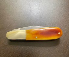 BEAR & SON BEER-TENDER SMOOTH AMBER BONE FOLDING KNIFE BEAR & SON BEER-TENDER SMOOTH AMBER BONE FOLDING KNIFE