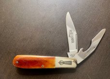 BEAR & SON BEER-TENDER SMOOTH AMBER BONE FOLDING KNIFE BEAR & SON BEER-TENDER SMOOTH AMBER BONE FOLDING KNIFE