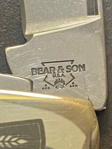 BEAR & SON BEER-TENDER SMOOTH AMBER BONE FOLDING KNIFE BEAR & SON BEER-TENDER SMOOTH AMBER BONE FOLDING KNIFE