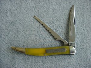 Vintage L.L. BEAN, FREEPORT, ME, Linerlock, Toothpick/Fish w/Scaler & Hook Sharpener Pocket Knife