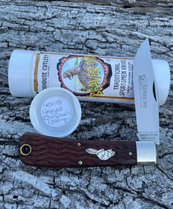 GEC TIDIOUTE ** 431118 BRAZILIAN CHERRY BEAVER SHIELD OREGON TRAPPER GEC TIDIOUTE ** 431118 BRAZILIAN CHERRY BEAVER SHIELD OREGON TRAPPER