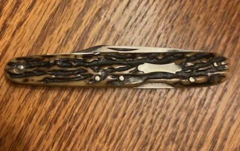W0W !  OLD HENKLES STAG LOCKBACK WHITTLER