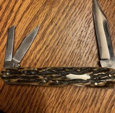 W0W !  OLD HENKLES STAG LOCKBACK WHITTLER