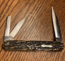 W0W !  OLD HENKLES STAG LOCKBACK WHITTLER