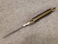 *NOS* Frank Beltrame ITALIAN 9" Brazilian B/W Horn Stiletto w/Bayonet Blade 4MM *NOS* Frank Beltrame ITALIAN 9" Brazilian B/W Horn Stiletto w/Bayonet Blade 4MM