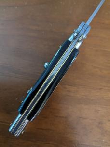 NOS GIOVANNI BELTRAME GENUINE IMITATION BUFFALO HORN 23cm=9" FLAT BLADE STILETTO NOS GIOVANNI BELTRAME GENUINE IMITATION BUFFALO HORN 23cm=9" FLAT BLADE STILETTO