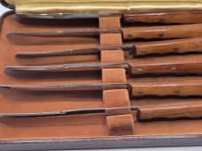 Case xx Stainless CAP 254 Steak Cutlery Knife Set Wood Handles Original Box Case xx Stainless CAP 254 Steak Cutlery Knife Set Wood Handles Original Box