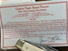 Parker Eagle Brand Limited Ed 35th Ann 5-Blade Stockman Folding Knife w/Smooth Bone Scales Germany Parker Eagle Brand Limited Ed 35th Ann 5-Blade Stockman Folding Knife w/Smooth Bone Scales Germany