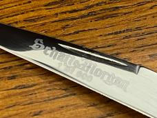 Queen Cutlery Co Schatt & Morgan Toothpick Folding Knife w/Black Lip Mother of Pearl Scales Queen Cutlery Co Schatt & Morgan Toothpick Folding Knife w/Black Lip Mother of Pearl Scales