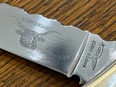 Don Seal Customized Parker-Frost Longhorn Lockback Folding Knife w/Smooth Bone Scales Japan Don Seal Customized Parker-Frost Longhorn Lockback Folding Knife w/Smooth Bone Scales Japan