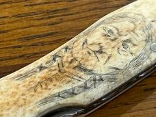 Don Seal Customized Parker-Frost Longhorn Lockback Folding Knife w/Smooth Bone Scales Japan Don Seal Customized Parker-Frost Longhorn Lockback Folding Knife w/Smooth Bone Scales Japan